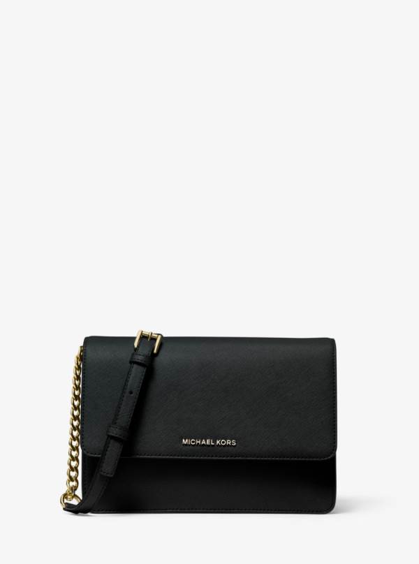 Damske Crossbody Kabelka Michael Kors Daniela Large Saffiano Leather Čierne - Kabelky Michael Kors Outlet | NGTQP-1542